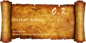 Oszter Kevin névjegykártya
